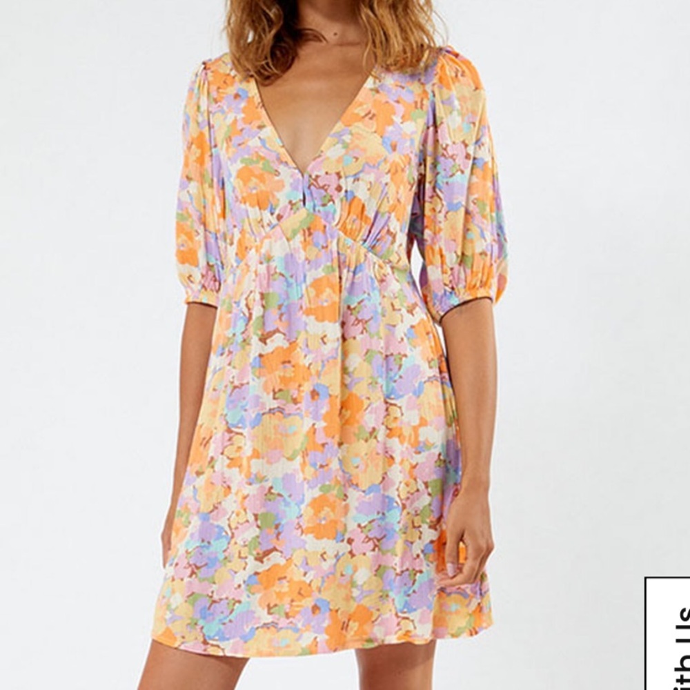 NWT Billabong Your Fav Puff Sleeve Dress